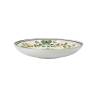 Maritime Venice white porcelain coupe bottom plate with green flowers cm 22