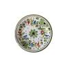 Maritime Sorrento white porcelain flat plate with green flowers cm 21