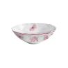 Sonia Pink white and pink porcelain salad bowl with butterfly decoration cm 22.5