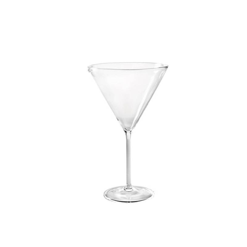 Martini-Becher aus geblasenem Glas mit Olivenstab cl 34