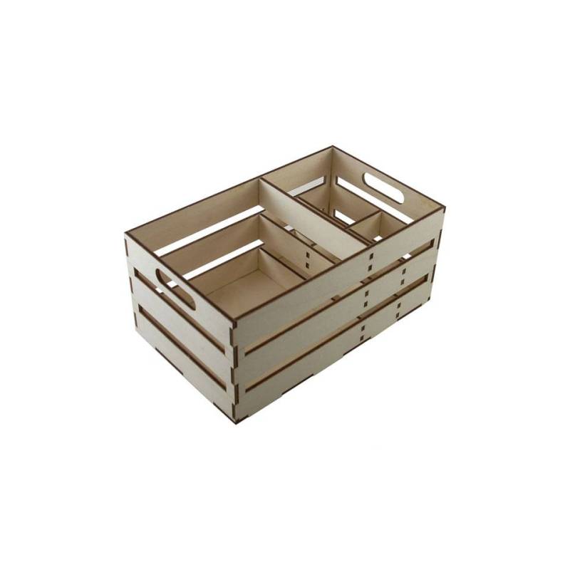 Bar caddy liscio a listarelle in legno cm 24x14,5