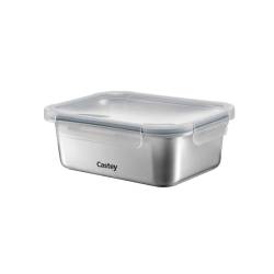 Castey stainless steel rectangular container with airtight lid ml 800