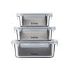 Castey stainless steel rectangular container with airtight lid ml 800