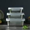 Castey stainless steel rectangular container with airtight lid lt 1.2