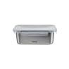 Castey stainless steel rectangular container with airtight lid lt 1.78