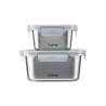 Castey stainless steel square container with airtight lid ml 600