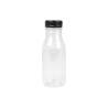 Transparent pet bottle with black cap cl 25