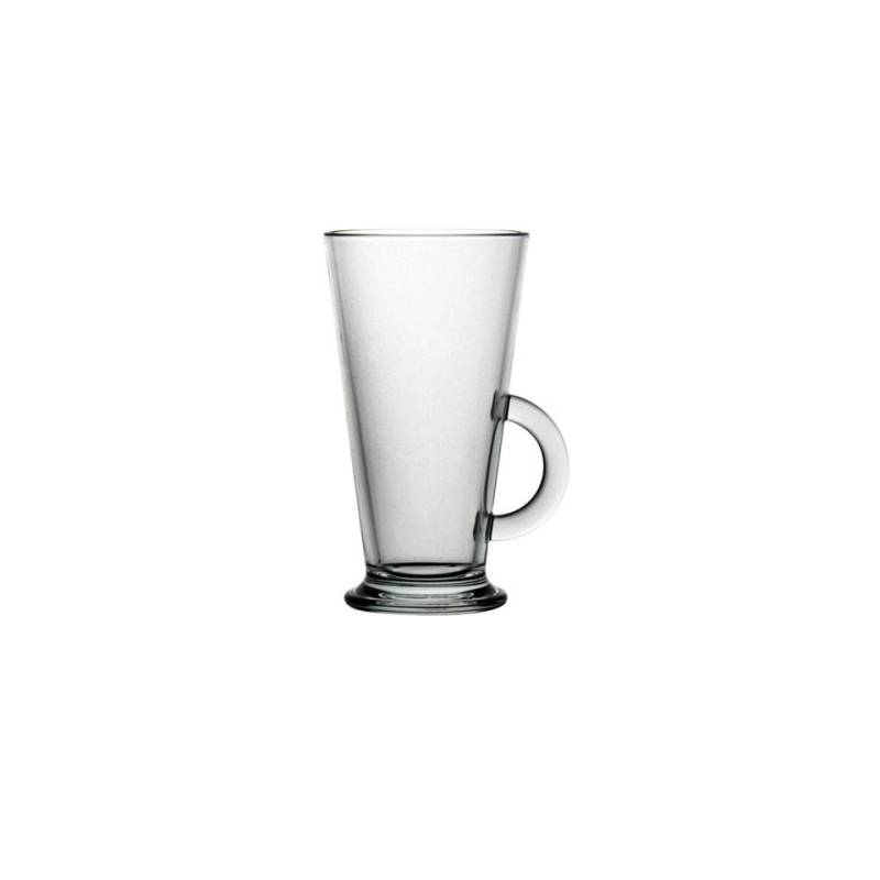 Latino milk glass with glass handle cl 29