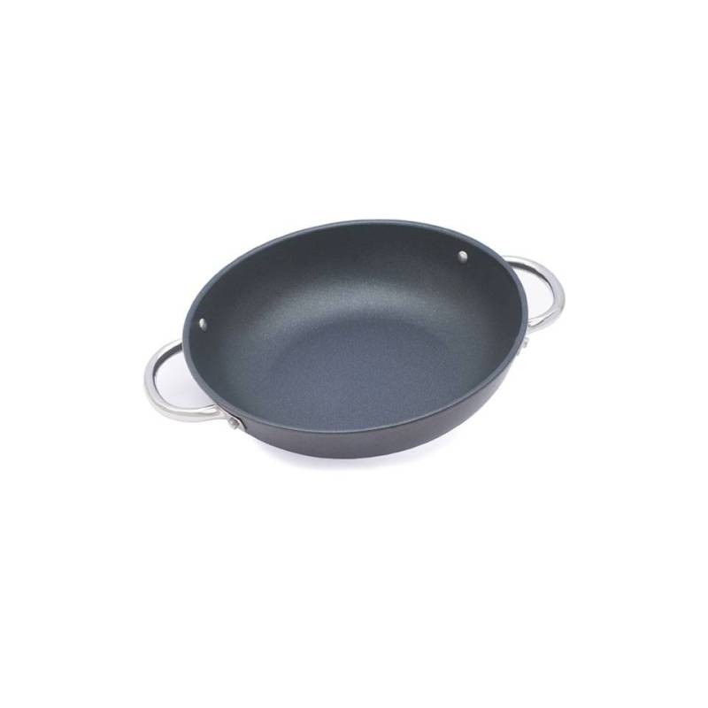 Saucepan 2 handles Blackplus Risolì nonstick aluminum for induction cm 28