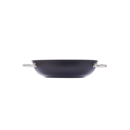 Saucepan 2 handles Blackplus Risolì nonstick aluminum for induction cm 28