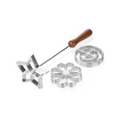 Aluminum pancake mold 3 decorations