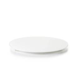 Satin white pmma round plate cm 31x2