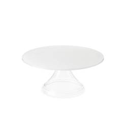 Satin white and transparent pmma cake stand cm 31x13.5