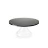 Satin black and transparent pmma cake stand cm 31x13.5