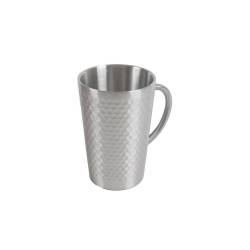 Artinox silvered stainless steel mug cup cl 35