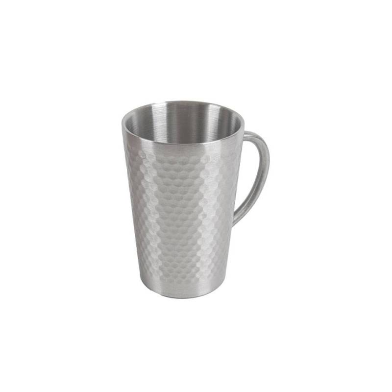 Artinox silvered stainless steel mug cup cl 35