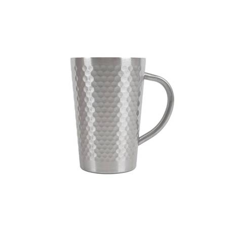 Artinox silvered stainless steel mug cup cl 35