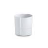 White plastic mini table dustbin cm 12x12.5