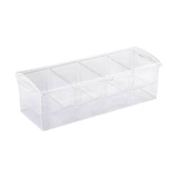 Chiller condiment holder 4 plastic trays