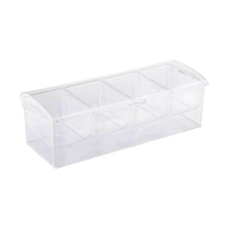 Chiller condiment holder 4 plastic trays