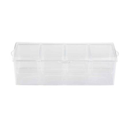 Chiller condiment holder 4 plastic trays