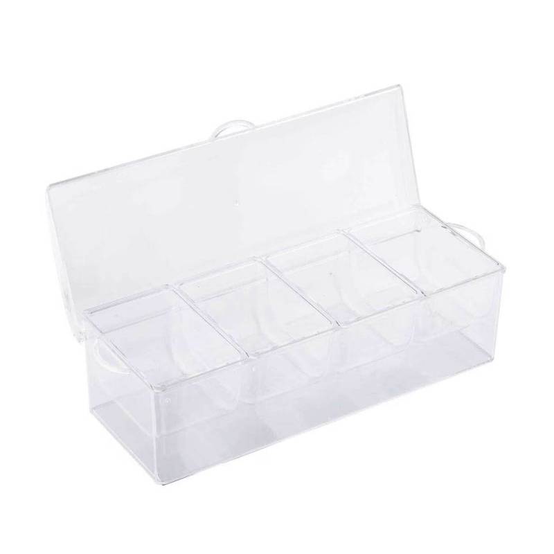 Chiller condiment holder 4 plastic trays