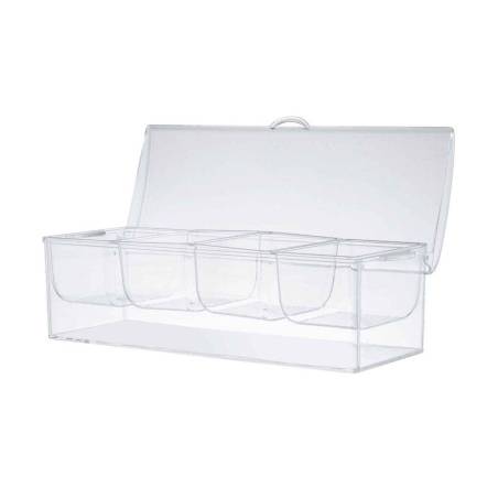 Chiller condiment holder 4 plastic trays