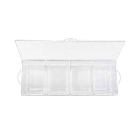 Chiller condiment holder 4 plastic trays