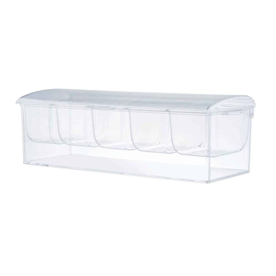 Chiller condiment holder 5 plastic trays