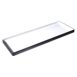 Two-tone black and white rectangular melamine tray 50x18 cm