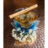 Bicchiere martini Lotus Flower blu cl 28