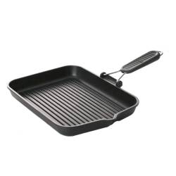 Risolì antihaftbeschichtete rechteckige Grillpfanne aus Aluminium für Induktion 36x26 cm