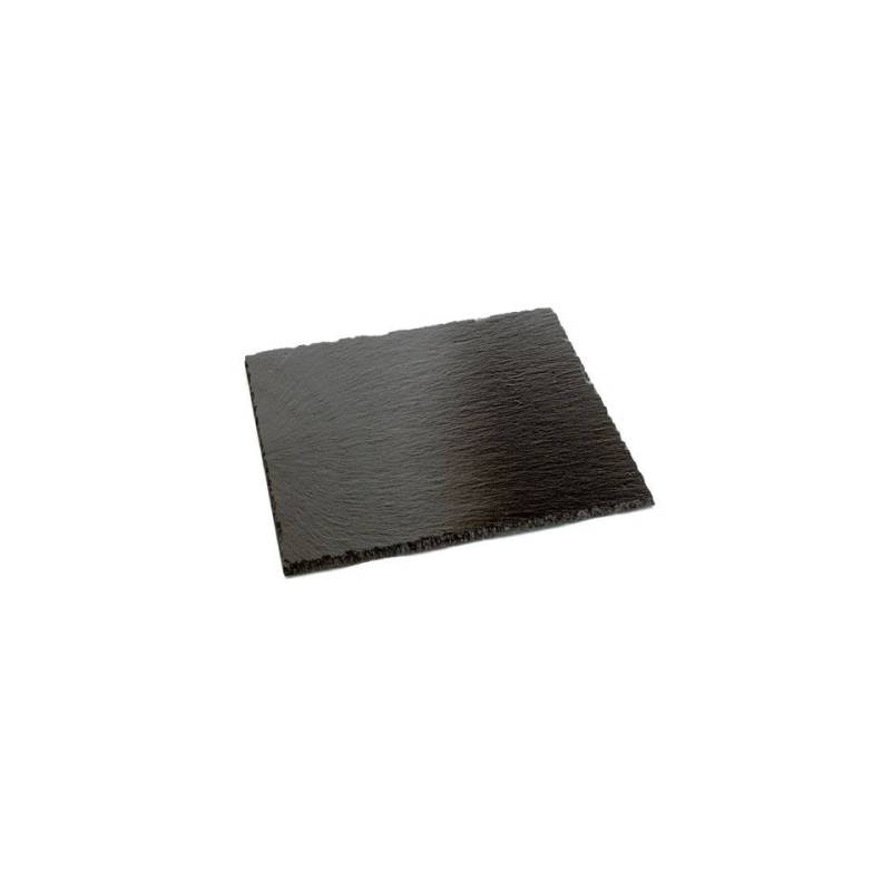 Black slate square coaster cm 10