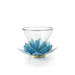 Lotus Flower blue martini glass cl 28