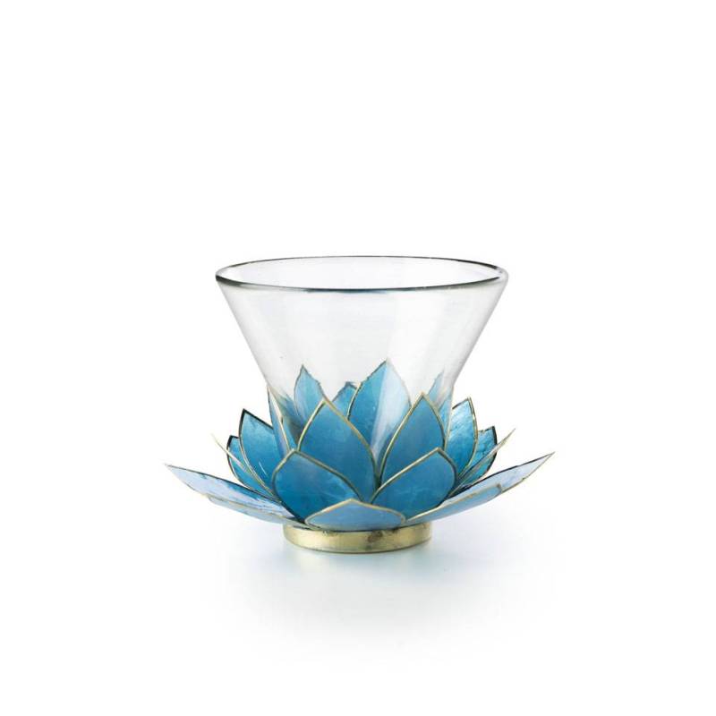 Bicchiere martini Lotus Flower blu cl 28