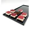 Rectangular pastry/bar tray in black ps cm 50x20x1