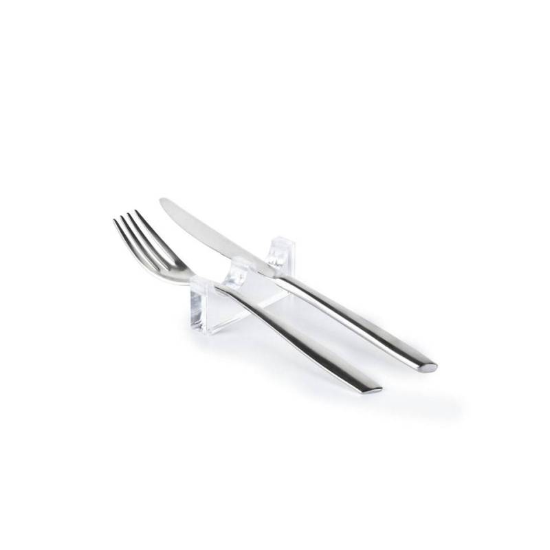 Plexiglass cutlery rest 2 places cm 8x1.5x3.5