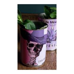 Barattolo tin can cup Mexican Note in latta cl 43