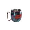 Steel moscow mule mug with multicolor lips decoration cl 45