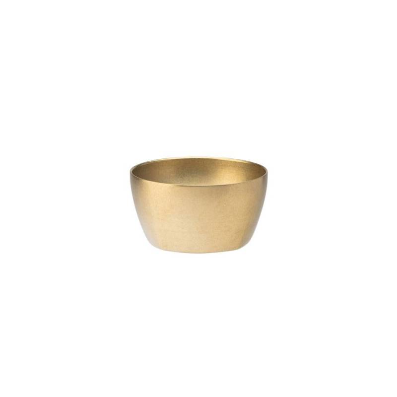 Artemis double wall round cup in vintage gold-plated steel cm 11