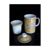 Golden Flower herbal tea cup with filter and porcelain lid cl 30