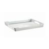 Diamond Capri rectangular tray in white polystyrene cm 51x35.5x5