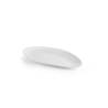 Organic white porcelain oval tray 30x15 cm