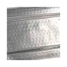 Hammered stainless steel rectangular Montecarlo tray 56.5x20 cm