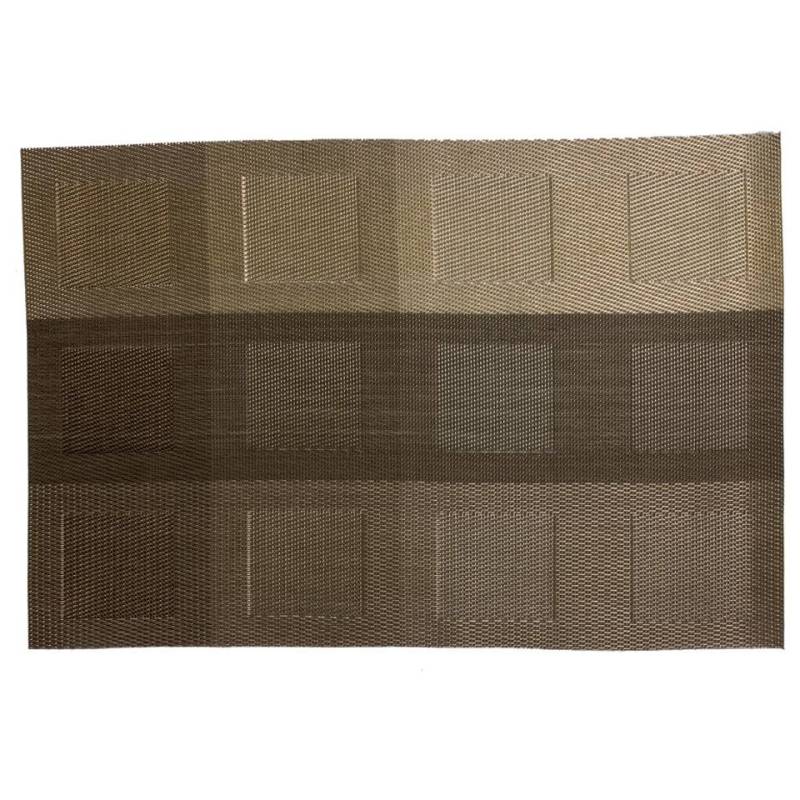 Color Style placemat in pvc and pet plaid sand and taupe cm 30x45