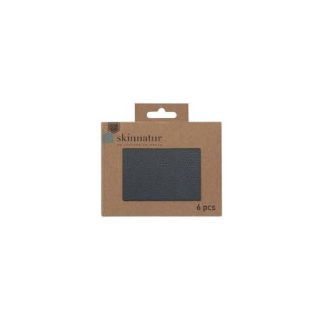 Tornado gray recycled leather rectangular Skinnatur coaster cm 13x10