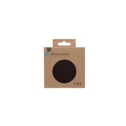 Skinnatur round coaster in recycled leather coffee bean cm 10