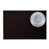 Monaco rectangular placemat in black synthetic leather 30x45 cm