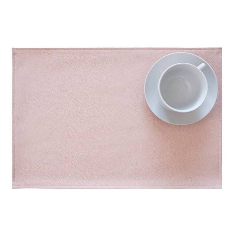 Tovaglietta rettangolare Monaco in pelle sintetica cloud rose cm 30x45