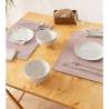 Monaco rectangular placemat in synthetic leather cloud rose 30x45 cm